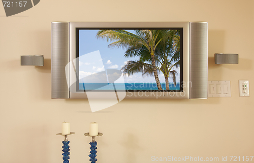 Image of LCD TV & Speakers