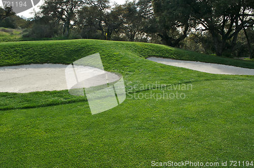 Image of Abstract of Golf Course Bunkers