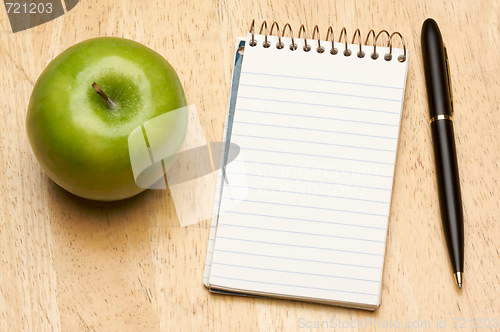 Image of Pen, Paper and Apple