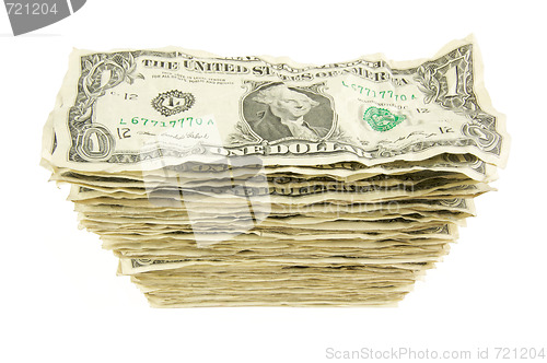 Image of Pile of Crumpled Dollar Bills