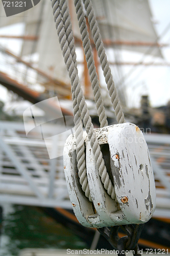 Image of Abstract Boat Rope Detail