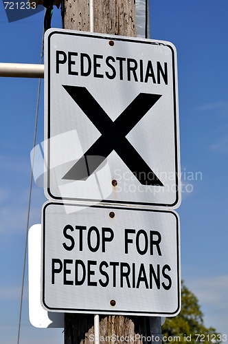 Image of Pedestrian crossing sign