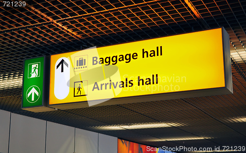 Image of Airport terminal sign