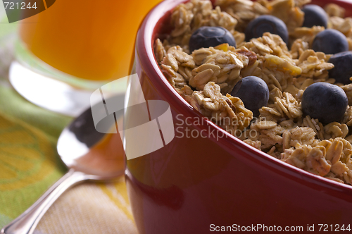 Image of Bowl of Granola and Boysenberries