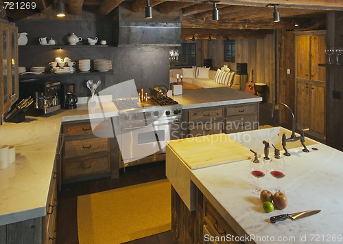 Image of Rustic Cabin Kitchen