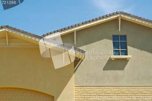 Image of Abstract of New Home Construction Facade