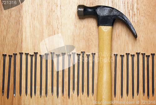 Image of Hammer and Nails Abstract