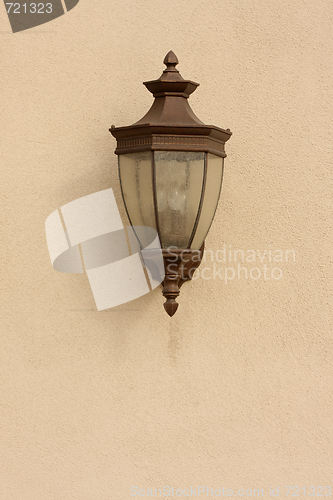 Image of Lamp on Stucco Wall