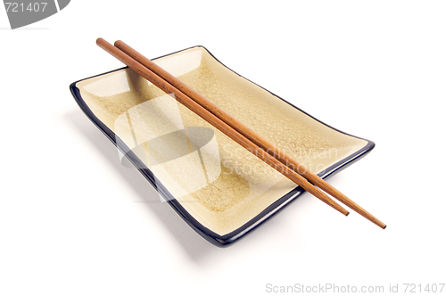 Image of Abstract Chopsticks and Bowl