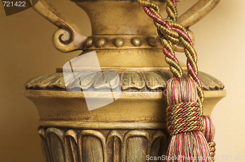 Image of Lamp on Table with Tassel