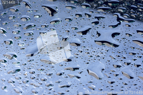 Image of Water Drops on Glass