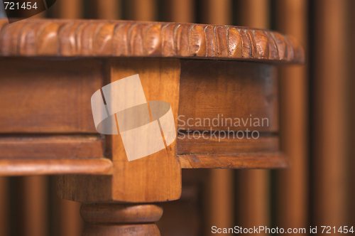 Image of Wood Table Detail