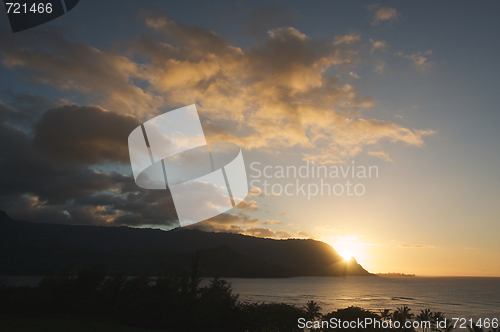 Image of Sunset Over Hanalei Bay, Kauai