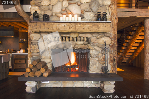 Image of Rustic Fireplace