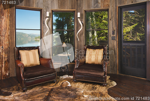 Image of Rustic Reading Room in Rural Setting