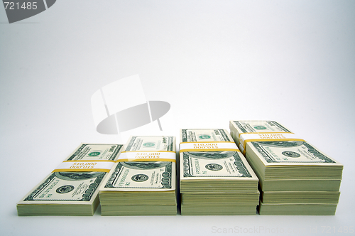 Image of Stacks of One Hundred Dollar Bills