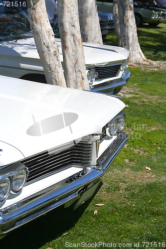 Image of White Vintage Car