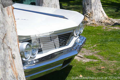 Image of White Vintage Car