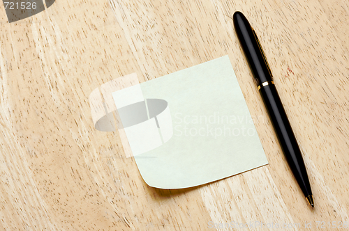 Image of Pen and Post It Notes Pad