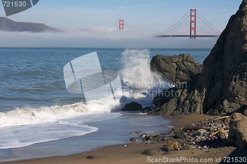 Image of The Golden Gate Bridge in the Morning Fog