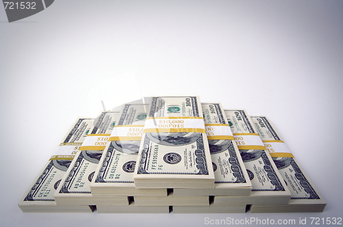 Image of Stacks of One Hundred Dollar Bills