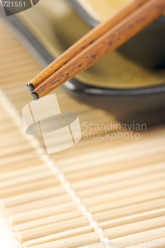 Image of Abstract Chopsticks and Bowls