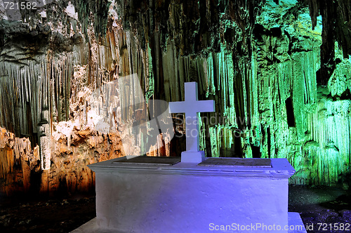 Image of Impressive Melidoni cave in Crete, Greece