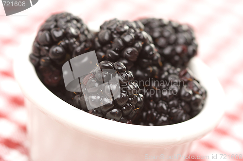 Image of Blackberries in a Small Bowl