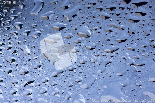 Image of Water Drops on Glass