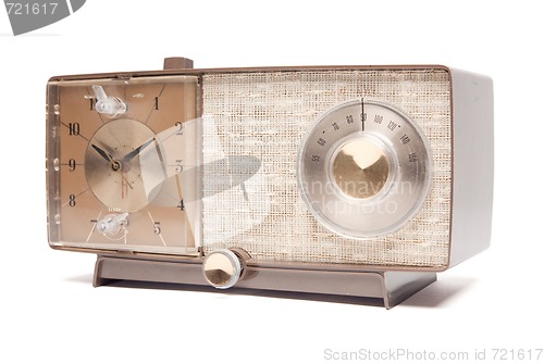 Image of Vintage Clock Radio Isolated