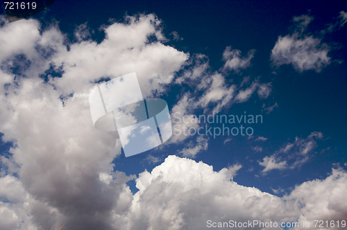 Image of Dramatic Clouds and Deep Blue Sky