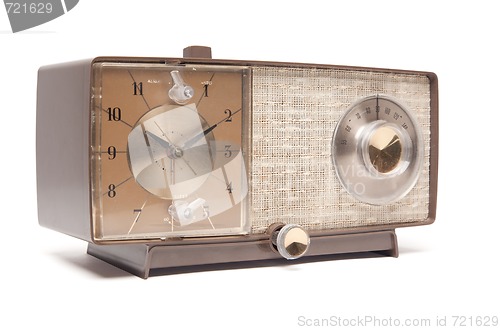 Image of Vintage Clock Radio Isolated