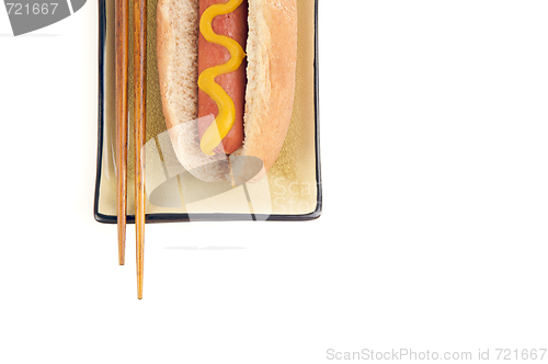 Image of Hot Dog and Chopsticks