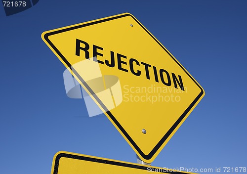 Image of Rejection Yellow Road Sign