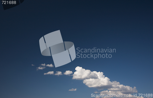 Image of Dramatic Clouds and Deep Blue Sky