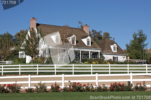 Image of Modern Home in Rural Setting.