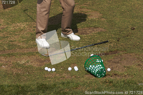 Image of Golfer At The Range