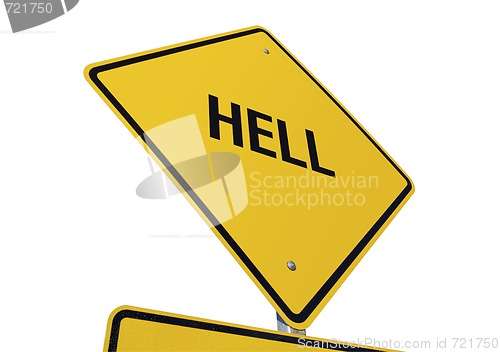 Image of Hell Yellow Road Sign