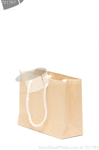 Image of Brown Shopping Bag Isolated