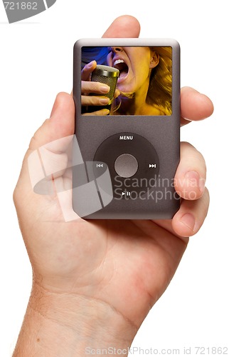 Image of Man's Hand Holding Electronic Gadget