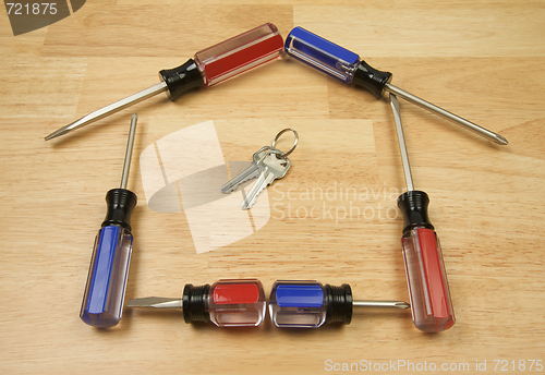 Image of House Shaped by Screwdrivers and Keys