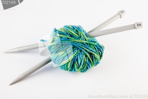 Image of Knitting needles and yarn