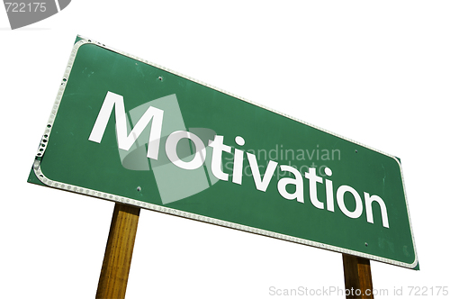 Image of Motivation Road Sign with Clipping Path