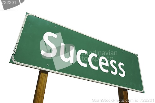 Image of Success Road Sign with Clipping Path