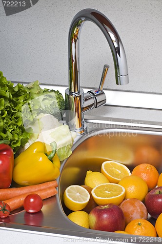 Image of Washing vegetables