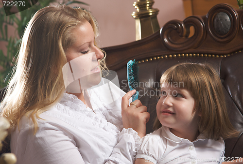 Image of Young Mother and Daughter