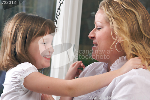 Image of Young Mother and Daughter