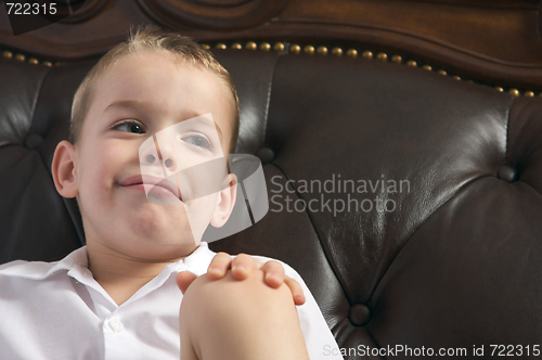 Image of Adorable Young Boy Smiles