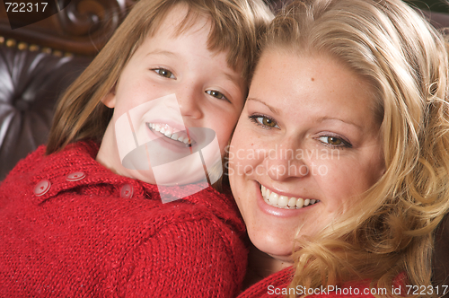 Image of Young Mother and Daughter