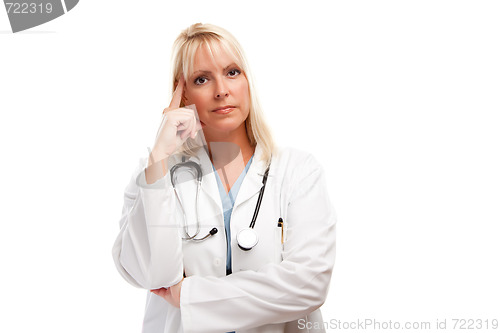 Image of Serious Female Blonde Doctor